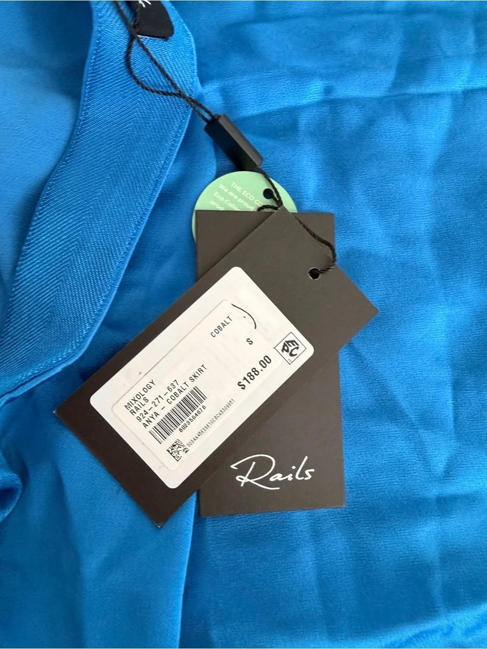 Rails Cobalt Blue Skirt with Brand Tag